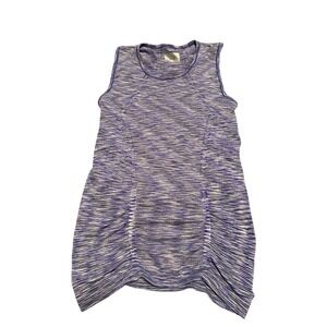 Athleta Womens Small Purple‎ Space Dye Ruched Side Sleeveless Tank Top Style